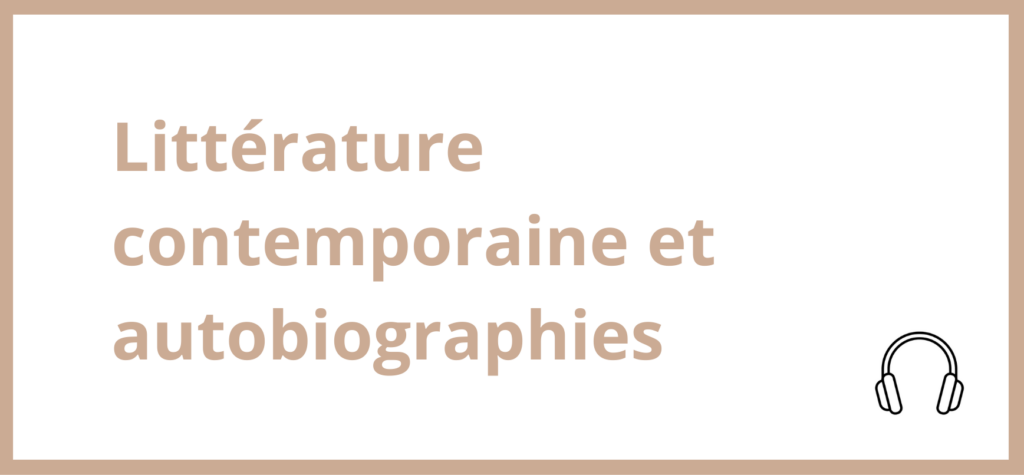 Littérature contemporaines et autobiographies catégories livres audio